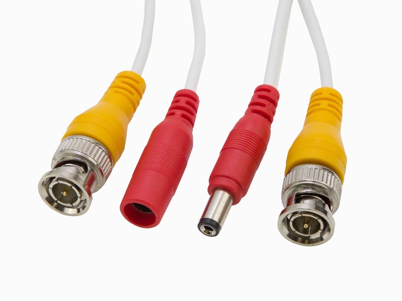 InstallerCCTV 60ft All-in-One Video HD-TVI HD-CVI AHD Analog 1080p Premade Cable for CCTV Security Cameras - White - Image 2